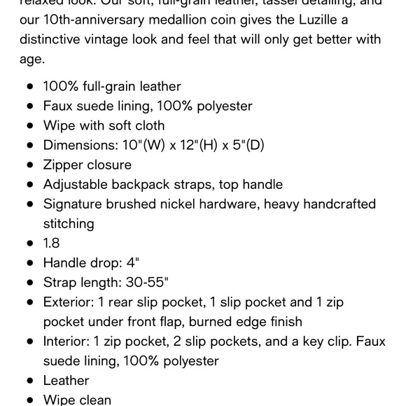 Patricia Nash Luzille convertible back pack NWOT - Picture 8 of 8